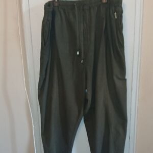 Forelli Womens 22-24-  Olive Green Pants- Draw String